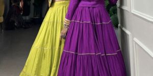 Pure Rayon Chaniya Choli with Koti and Gota Patti