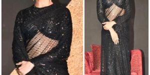 Thread Sequence Work Saree