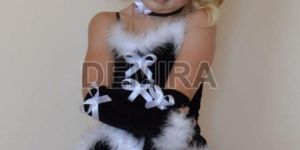 Girls Black and White Party Wear Frock