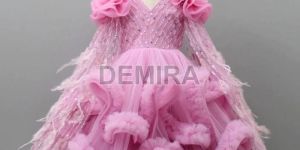 Girls Flared Party Wear Gown