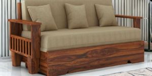 Three Seater Wooden Sofa