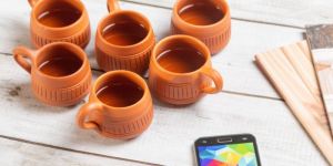 Wheel Throwing Terracotta Microwave Safe Tea Cup