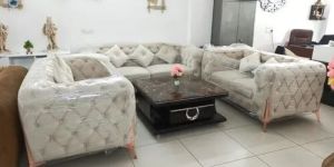 Wooden Chesterfield 7 Seater Sofa Set