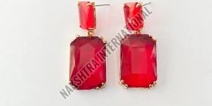 Ruby Diamond Earrings