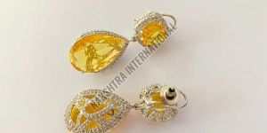 Yellow Diamond Earrings