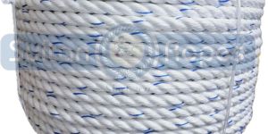White PP Rope with Blue Tracer Strip