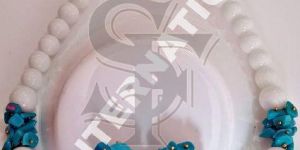 White & Sky Blue Stone Necklace Set