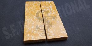Yellow Mixed White Recon Stone Knife Handles Scales