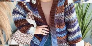 Ladies Handmade Crochet Cardigan