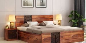 Sheesham Wooden Bed with Box