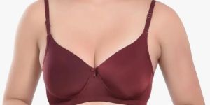 Maroon Lycra Padded Bra