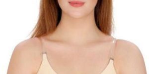 Skin Color Lycra Padded Bra