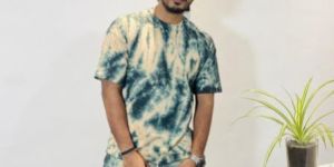 Mens Green Printed T-shirt and Shorts Co Ord Set