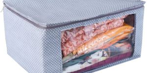 Grey Saree Storage Cover