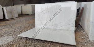 Polished Indian Carrara Marble Slab