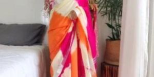 Linen Cotton Shibori Saree
