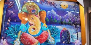 Ganpati Crystal Painting