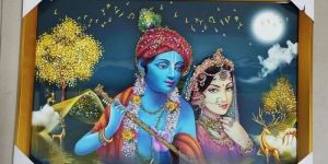 Radha Krishna Crystal Paintings