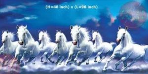 Vastu Seven Horses Wallart Canvas Painting