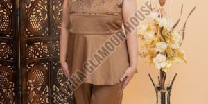 ladies hand work designer co-ord set