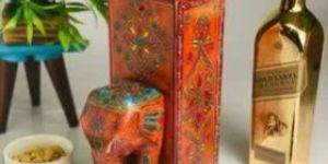 Wooden Elephant Wine Bottle Holder