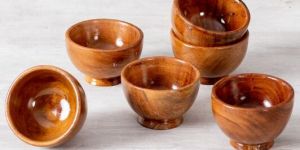 Wooden Small Bowl Set of 6