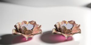 Ceramic Flower Candle Holder