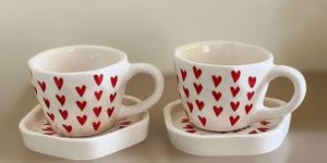 Heart Printed Cups
