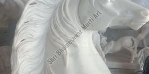 White Marble Horse Face