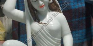 White Marble Mirabai Statue