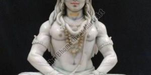 White Marble Shiv Ji Statue