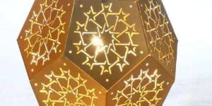 Hexa Flora Etched Table Lamp