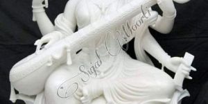 Marble Saraswati Mata Statue