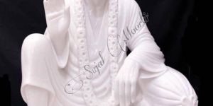 Plain Marble Sai Baba Statue
