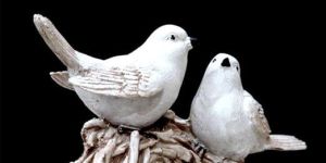 White Bird Pair Showpiece