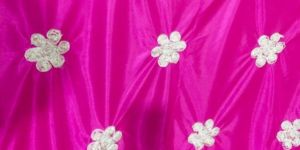Pink Polyester Embroidery Mandap Fabric