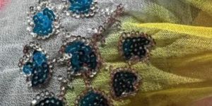 Multicolor Polyester Embroidery Mandap Fabric