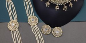 White Gold Plated Beads Necklace