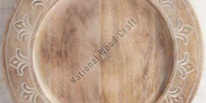 Round Wooden Serving Tray