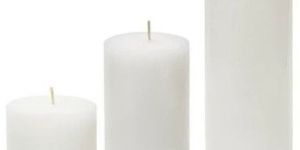 White Unscented Pillar Candle