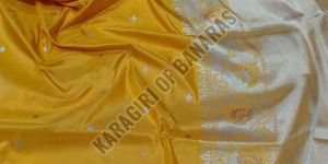 Yellow Cotton Khadi Saree