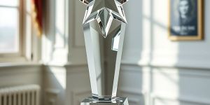Star Cut Crystal Trophy