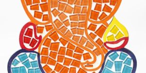 Ganesha Mosaic Wall Art