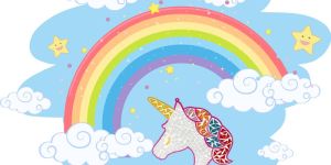 Unicorn Mosaic Wall Art