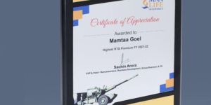 10 X 8 Inch Wooden Award Certificate