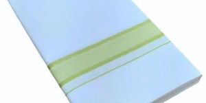 Mens Light Green Border Dhoti