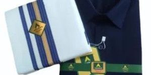 Mens Navy Blue Cotton Shirt Dhoti Set