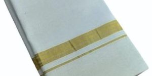 Mens Tissue Golden Border Cotton Dhoti