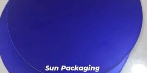 Blue Round Cake Base Board with Tab