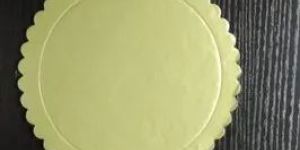 Golden Flower Shape Cake Base Board with Tab